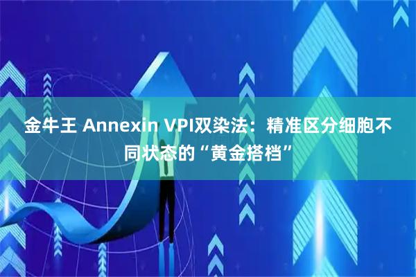 金牛王 Annexin VPI双染法：精准区分细胞不同状态的“黄金搭档”